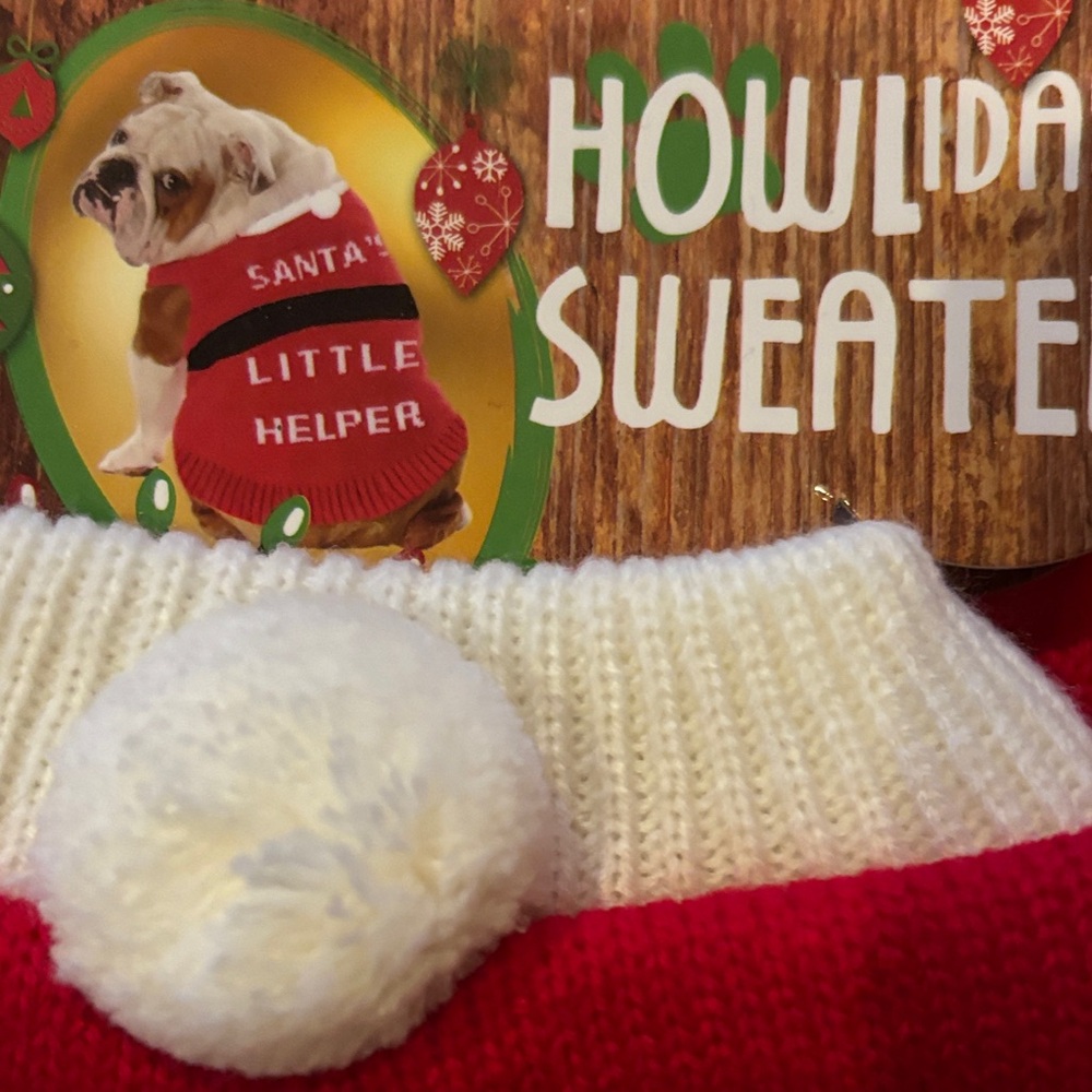 Dogs Holiday sweater Santa’s Little Helper new up to 10 lbs